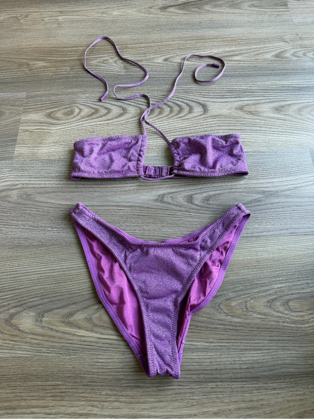 Triangl Purple Shimmer Bikini Set